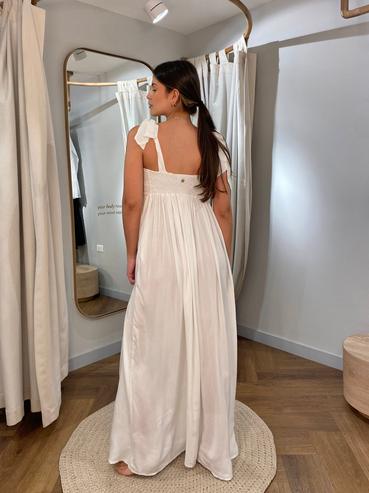 KIRE DRESS EYELET IVORY