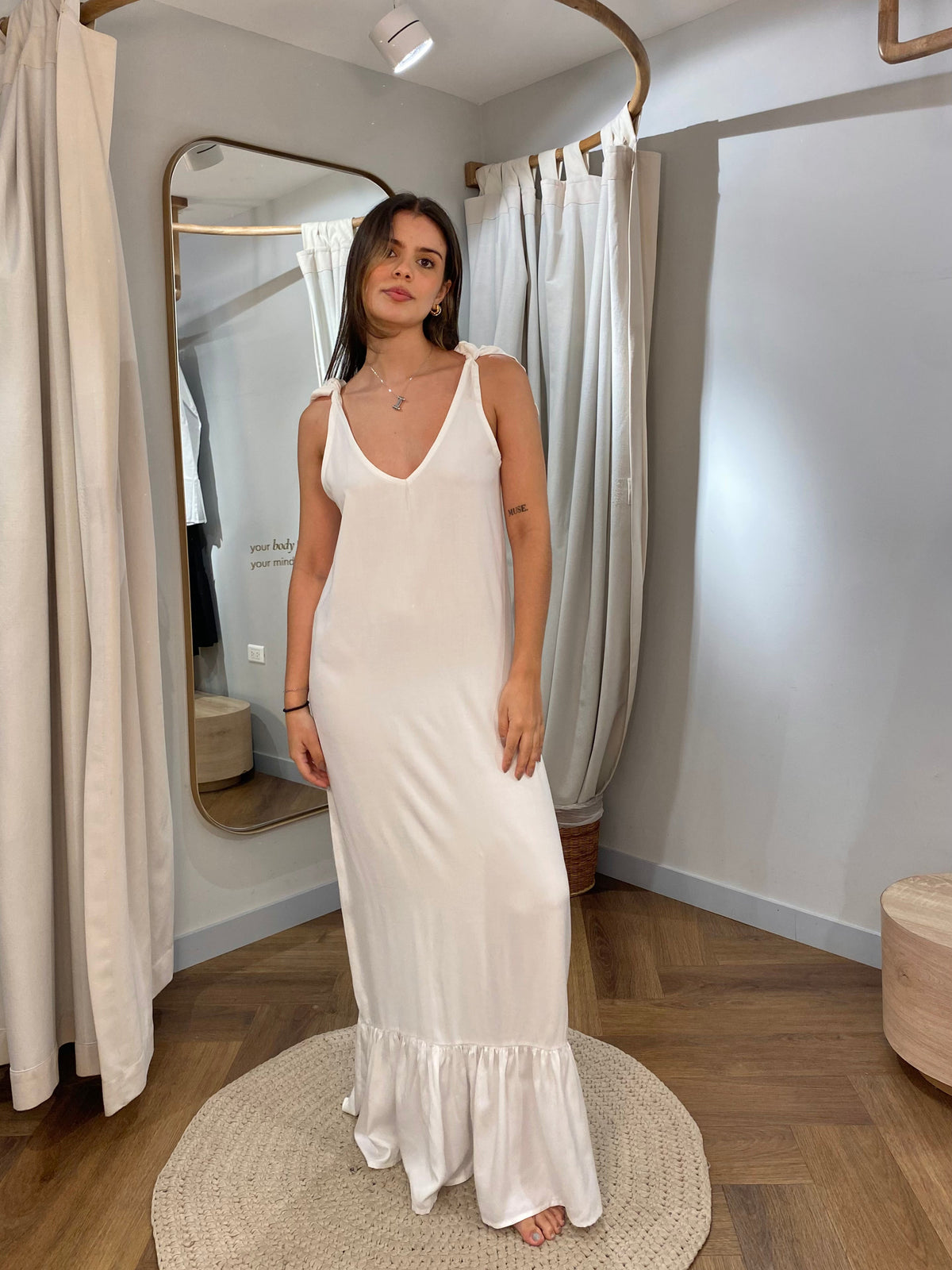 LIMA DRESS EYELET IVORY