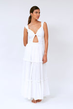 MELISSA TWIST MAXI DRESS IVORY