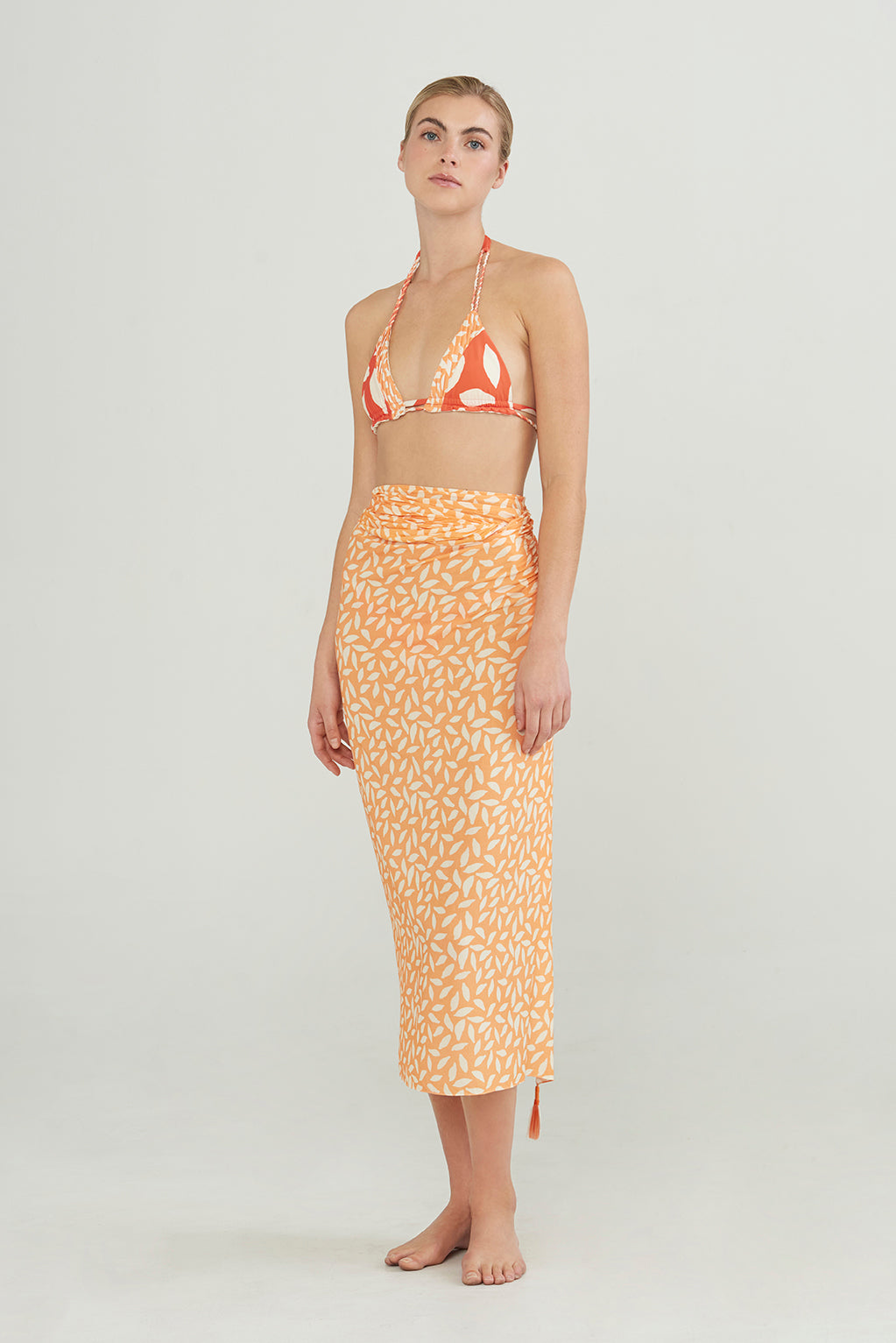 PRINTED LONG PAREO CARMIN1