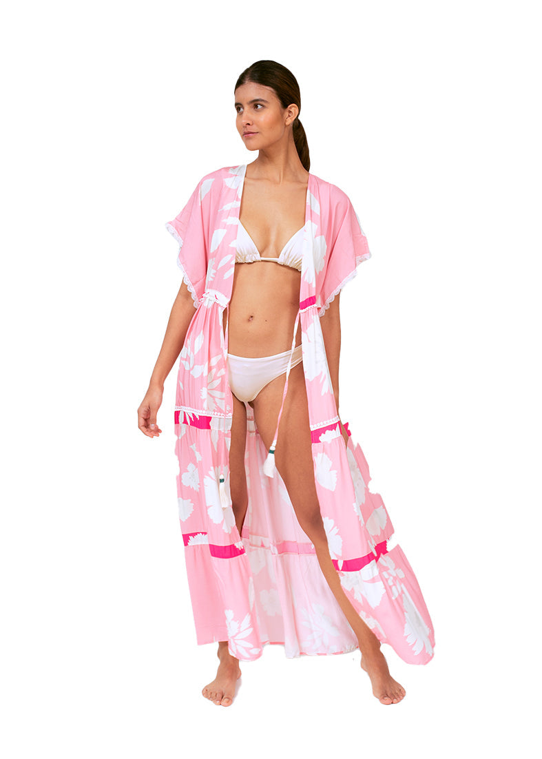 COVERUP PRINTED SHORT SLEEVES KAFTAN AURORA