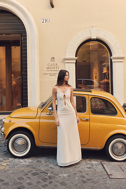 Vestido largo Roma Nilo Ivory