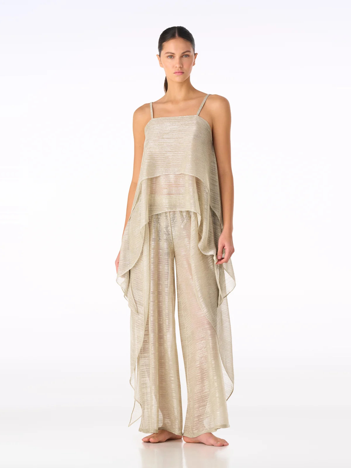 SASHA TOP GOLDEN MESH