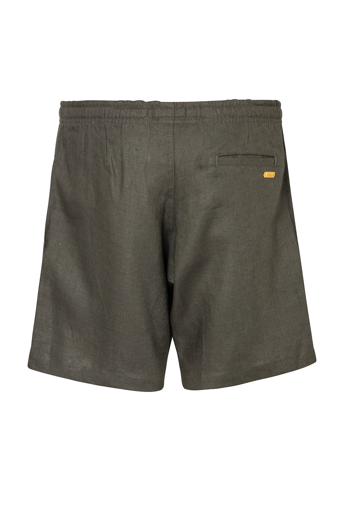 LINEN SHORTS MILITARY GREEN