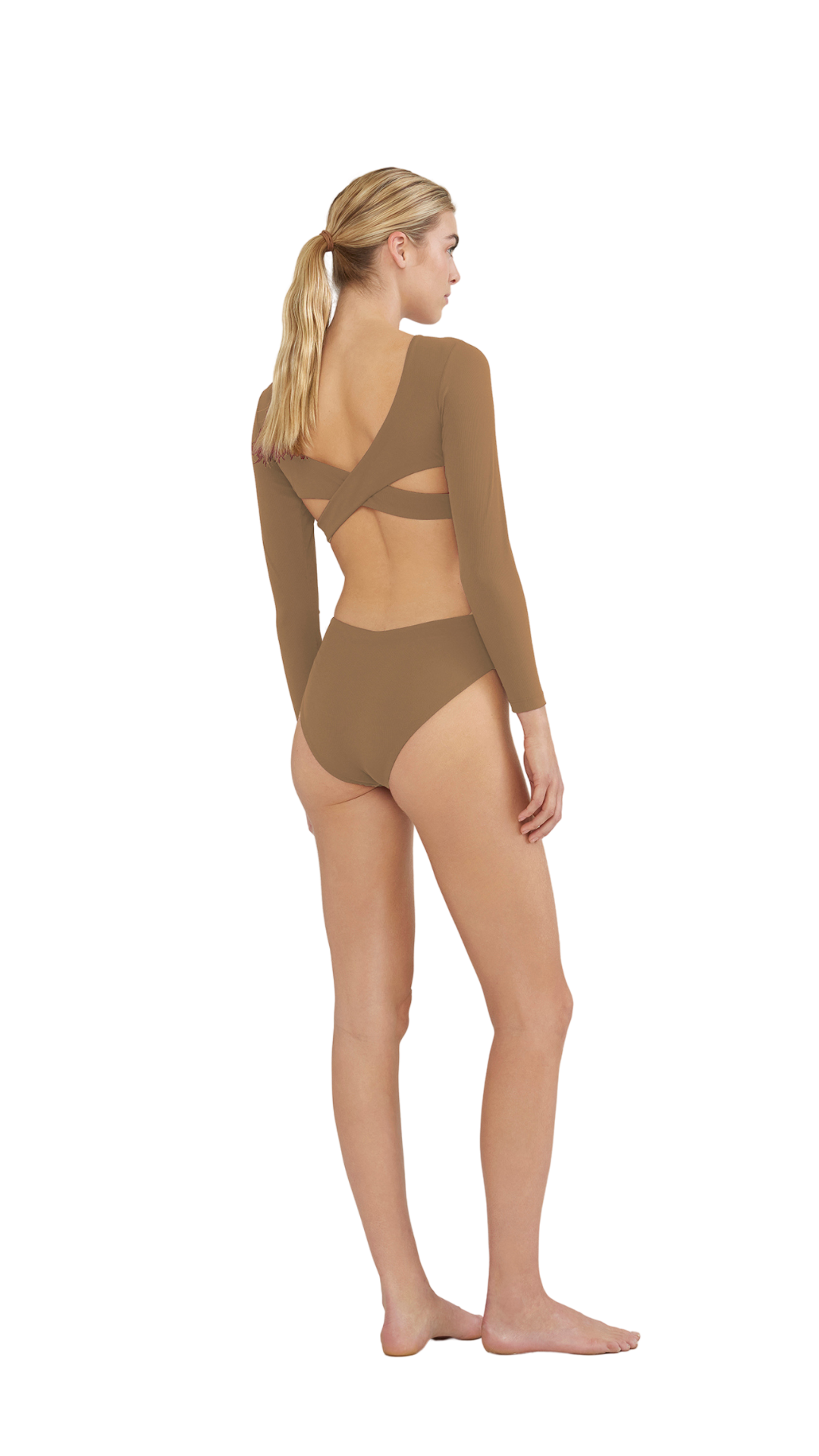 ONEPIECE RIB NASHI MOCCA