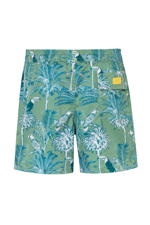 SWIM TRUNK ARECA 7 LEAF PRINTED