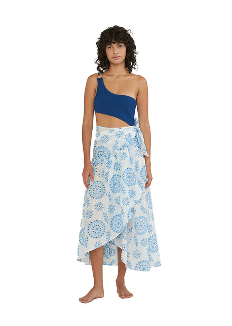 AZALEA WRAP LONG PAREO SKY