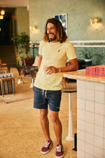 REGULAR CUT LINEN SHORTS MIDNIGHT