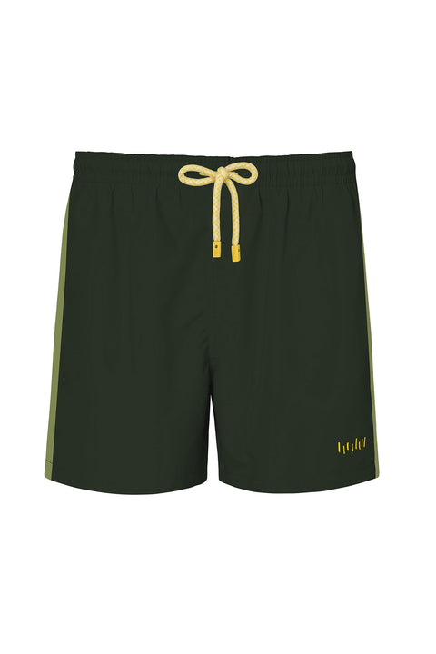 SWIM TRUNK CAPRI3 MILITARY-MATCHA PRINTED