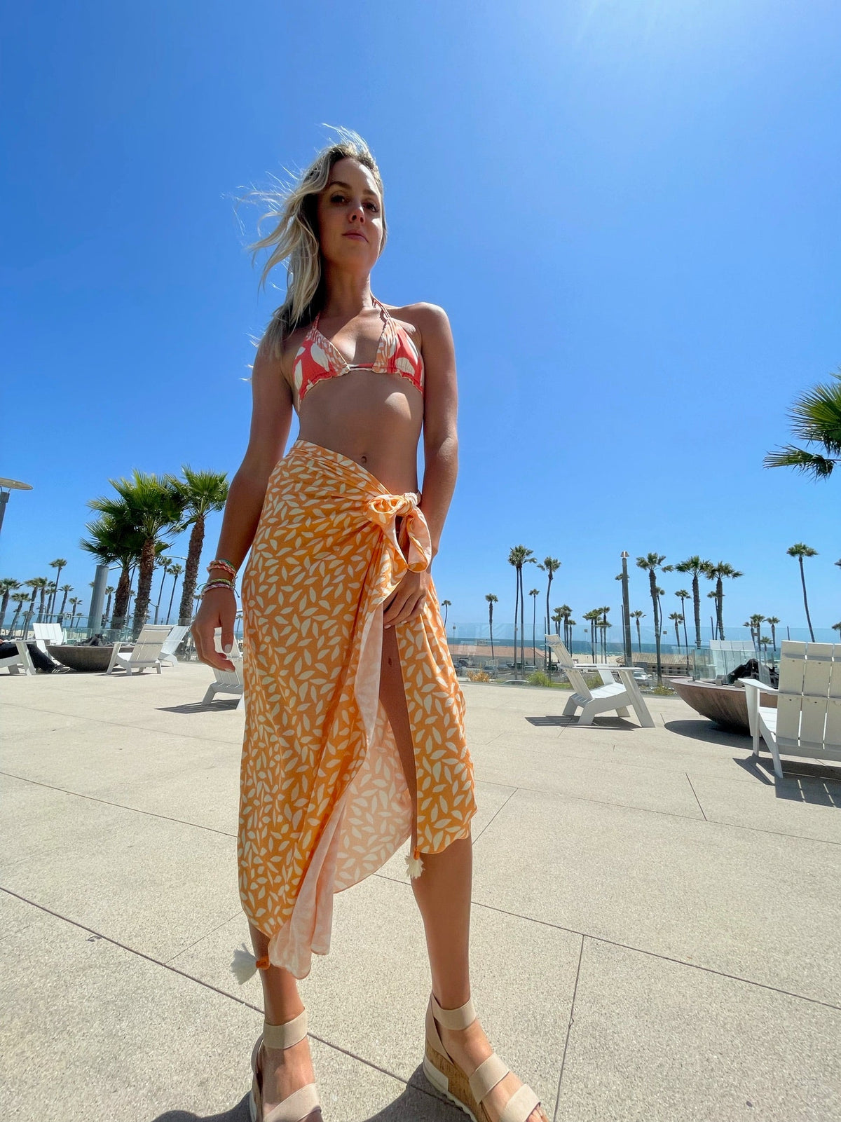 PRINTED LONG PAREO CARMIN1