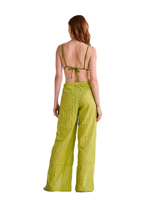LEWA PANTS EYELET PISTACHIO
