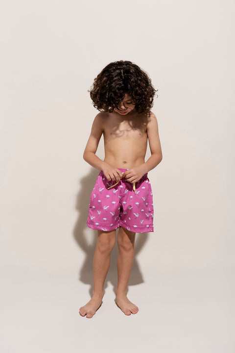 SWIM TRUNK KIDS LUCA10 PINK