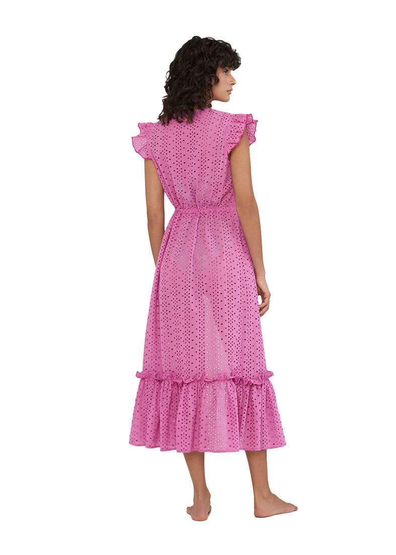 EYELET RUFFLED SLEEVES DAHLIA