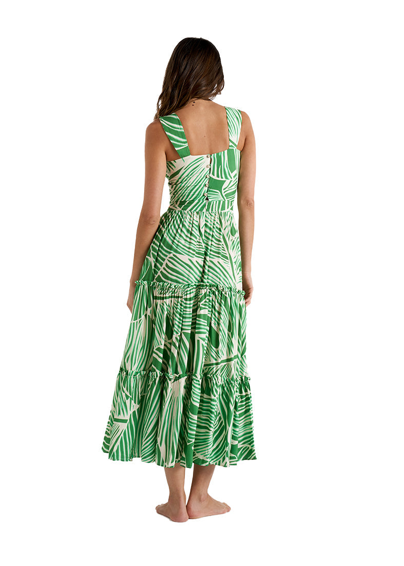 PRINTED TWIST MAXI DRESS IGUANA2
