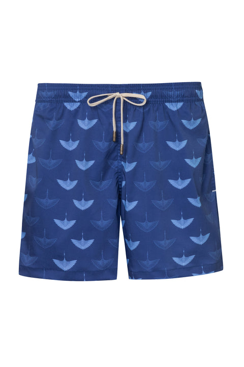 SWIM TRUNK SLIM CUT KORO3 NAVY