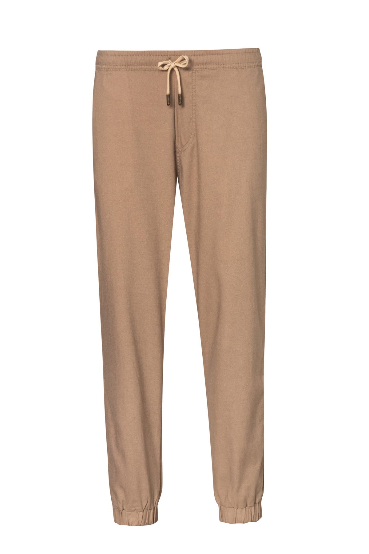 Pantalón Jogger De Lino Para Hombre Kaki