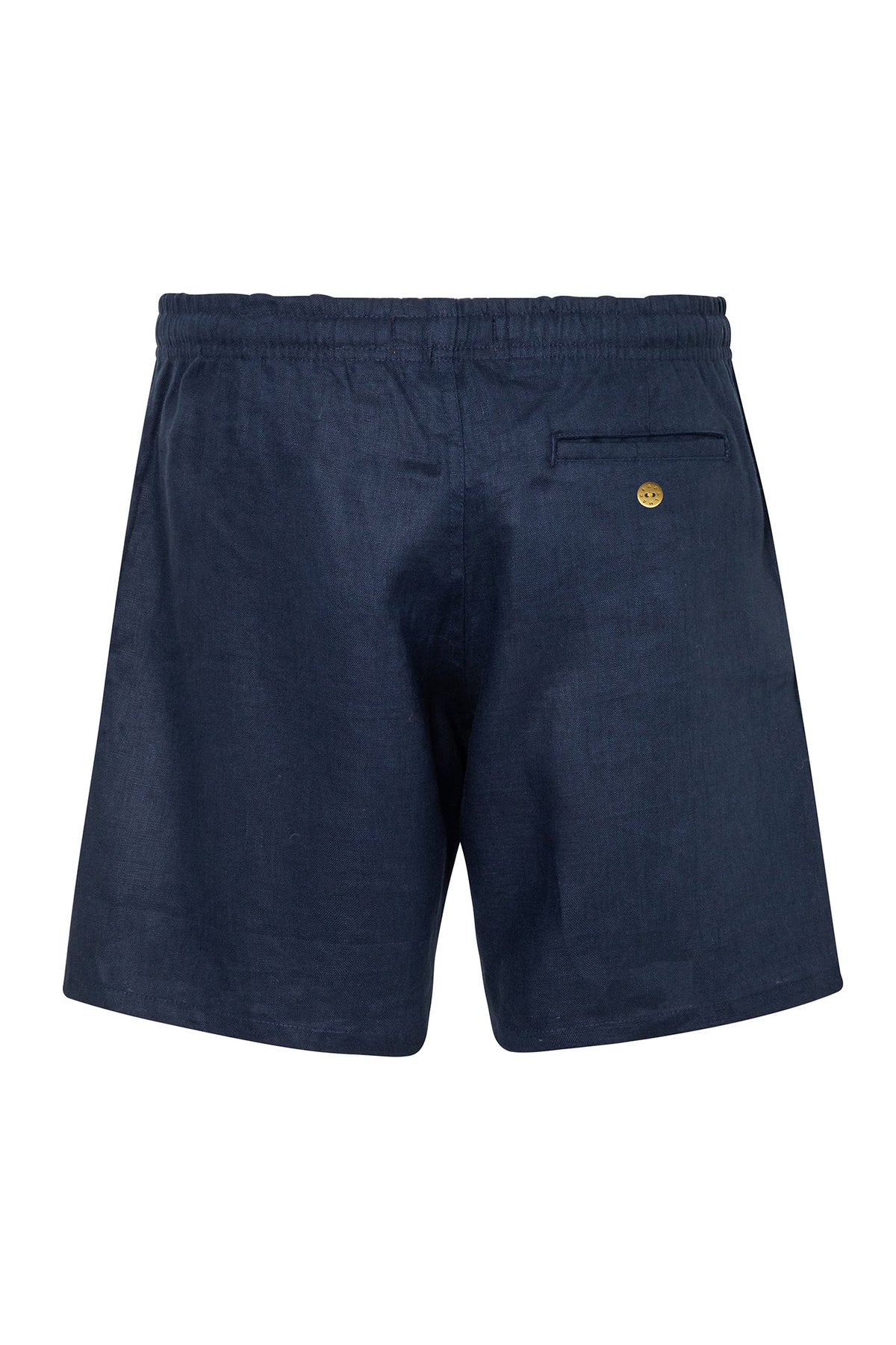 REGULAR CUT LINEN SHORTS MIDNIGHT