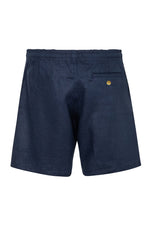 REGULAR CUT LINEN SHORTS MIDNIGHT