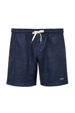 REGULAR CUT LINEN SHORTS MIDNIGHT