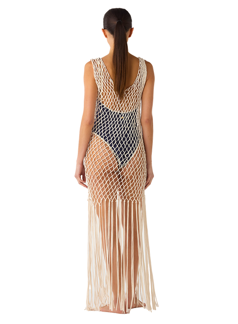 Vestido Luana en tejido Macramé