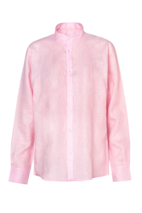 Camisa Cuello Mao Para Hombre Blush