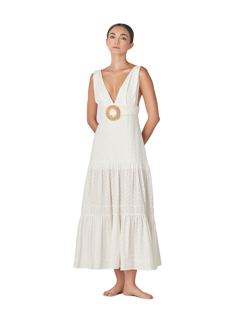 MEDINA DRESS EYELET IVORY