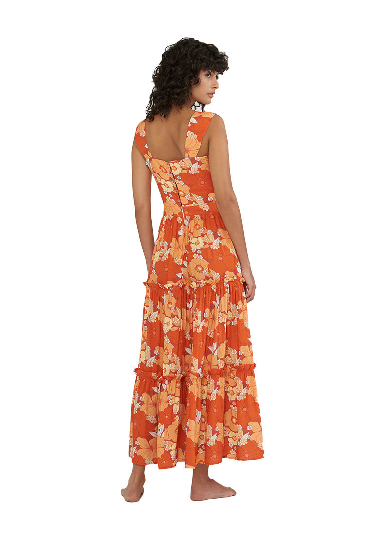 PRINTED TWIST MAXI DRESS ENCANTO