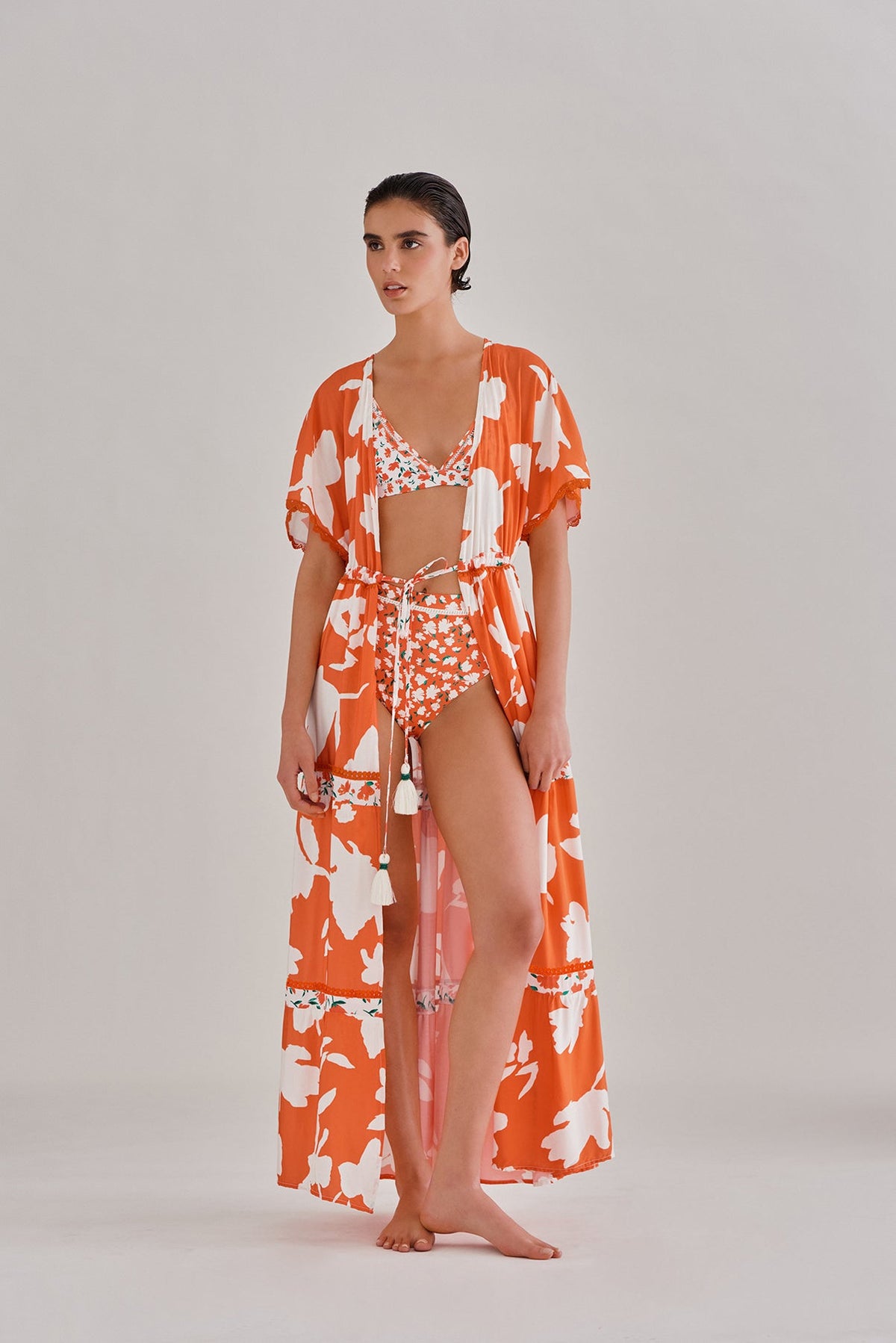 COVERUP PRINTED SHORT SLEEVES KAFTAN ALICIA