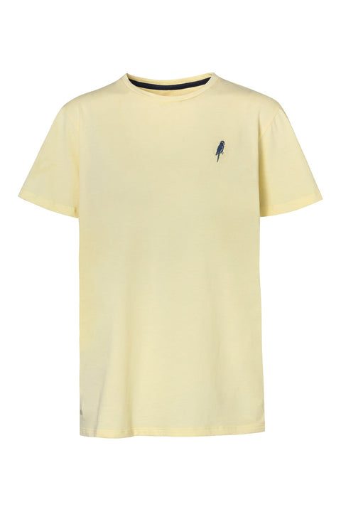 EMBROIDERED PARROT T-SHIRT BANANA