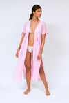 COVERUP EYELET BUTTONED DRESS SOFT PINK
